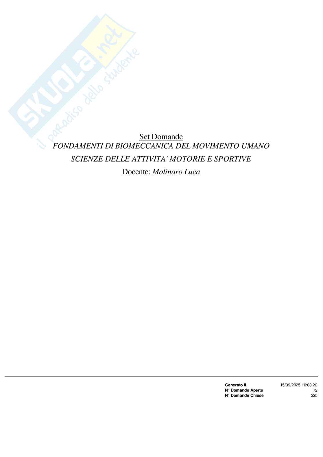 Fondamenti di biomeccanica del movimento umano Pag. 1