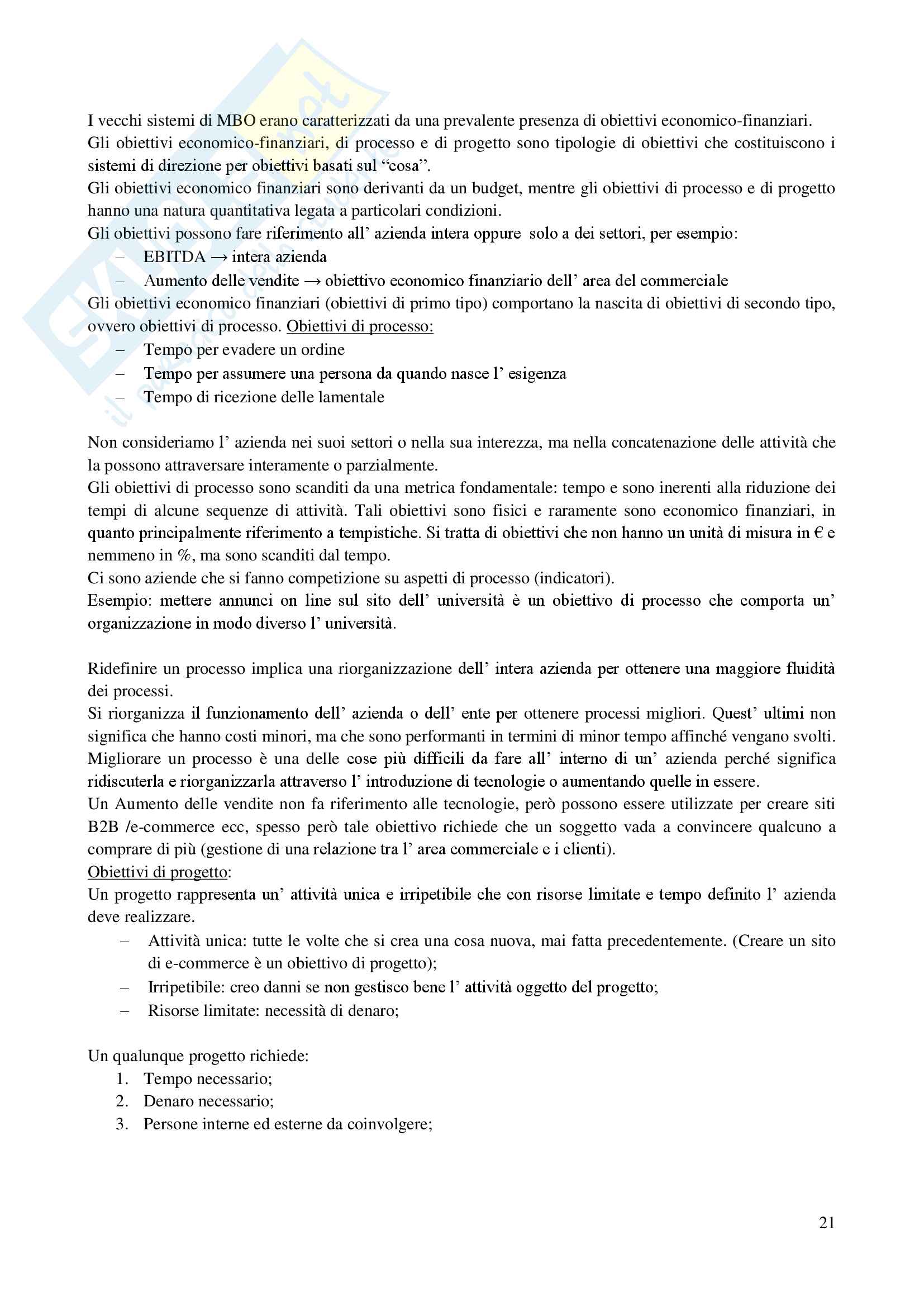 Programmazione e controllo secondo esonero Pag. 21