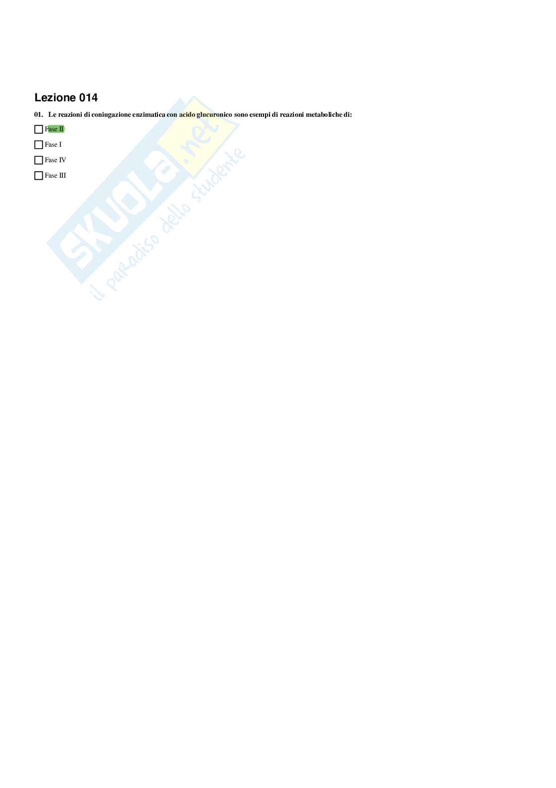 Paniere Farmaci e doping (2026) - Risposte multiple corrette Pag. 16