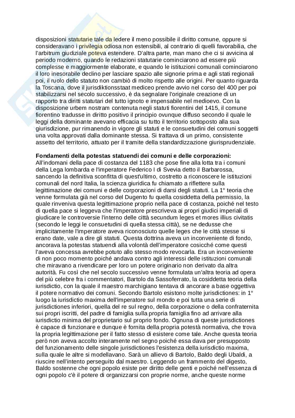 Riassunto per l'esame di storia del diritto II Pag. 6