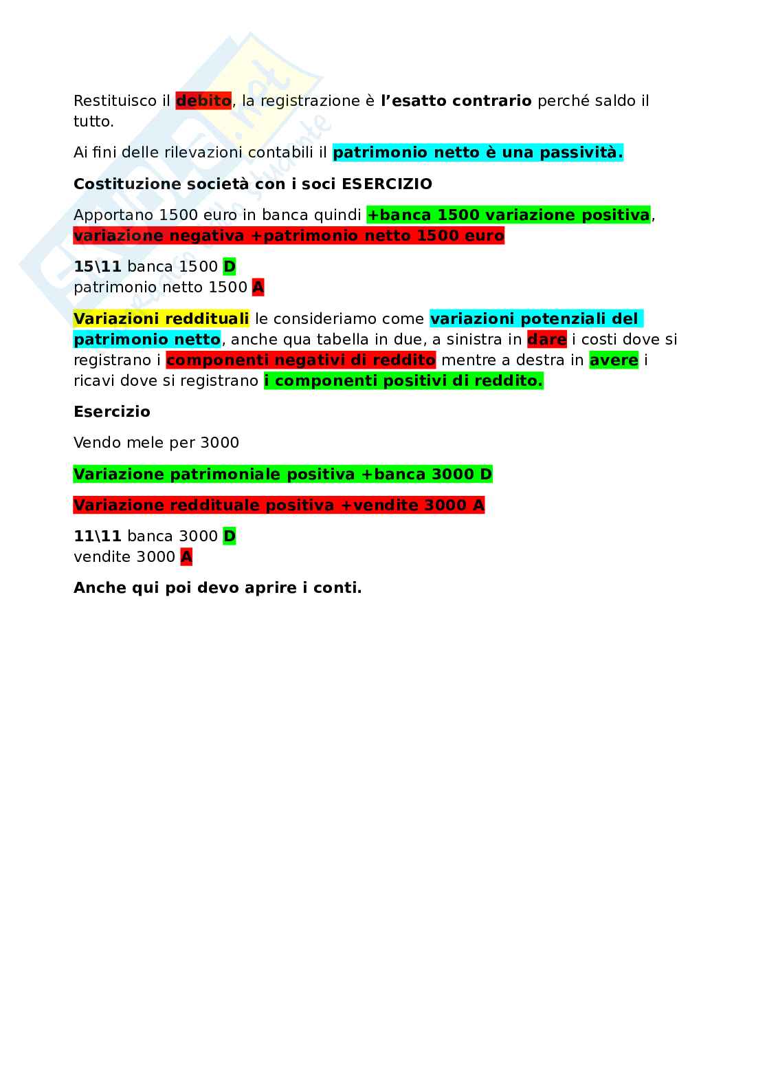 Economia aziendale - Secondo parziale Pag. 6