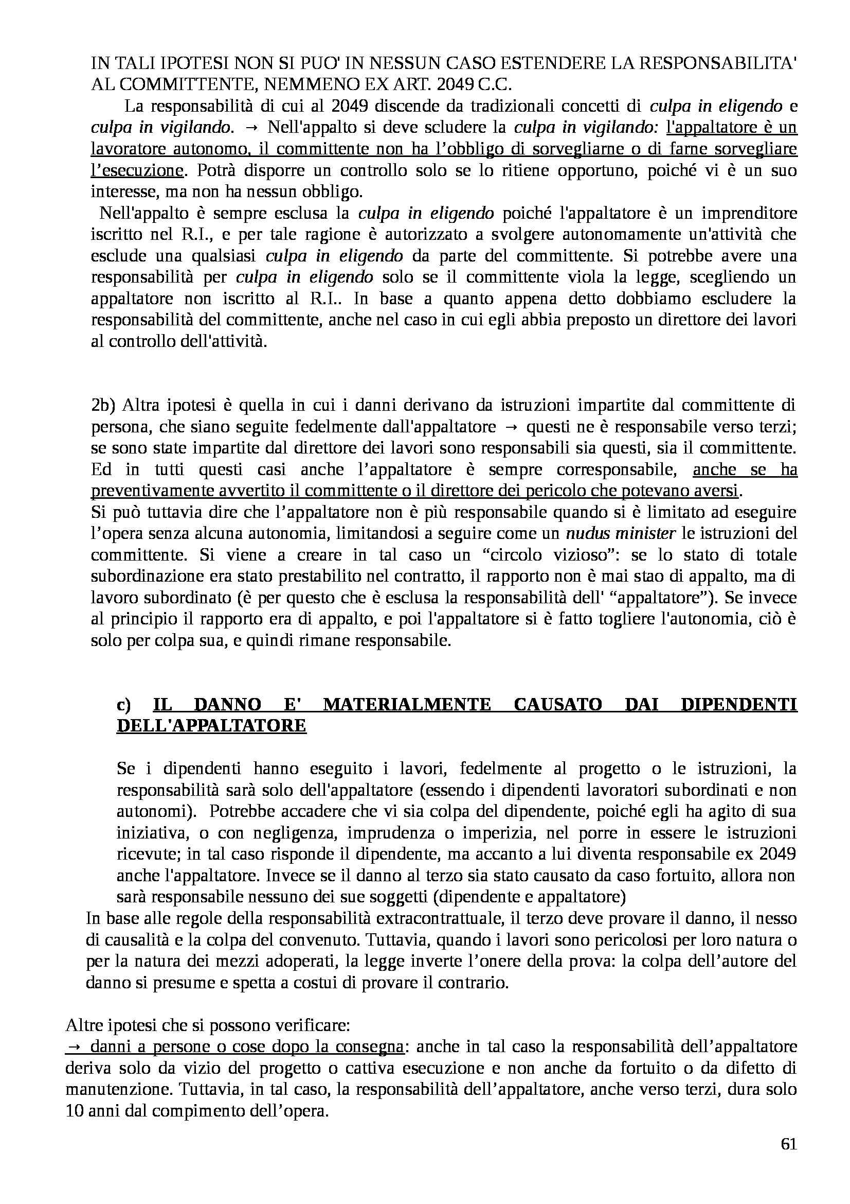 Riassunto esame Diritto Civile, prof. Iudica, libro consigliato L'Appalto Pag. 61