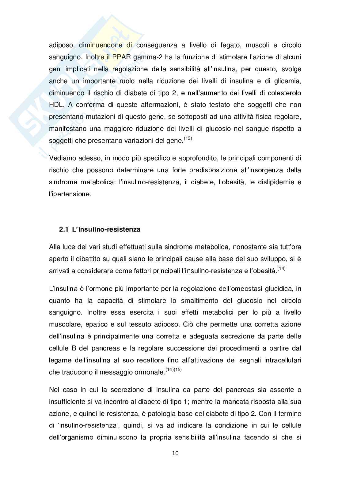 Effetti dell'attività fisica nei soggetti con sindrome metabolica Pag. 11