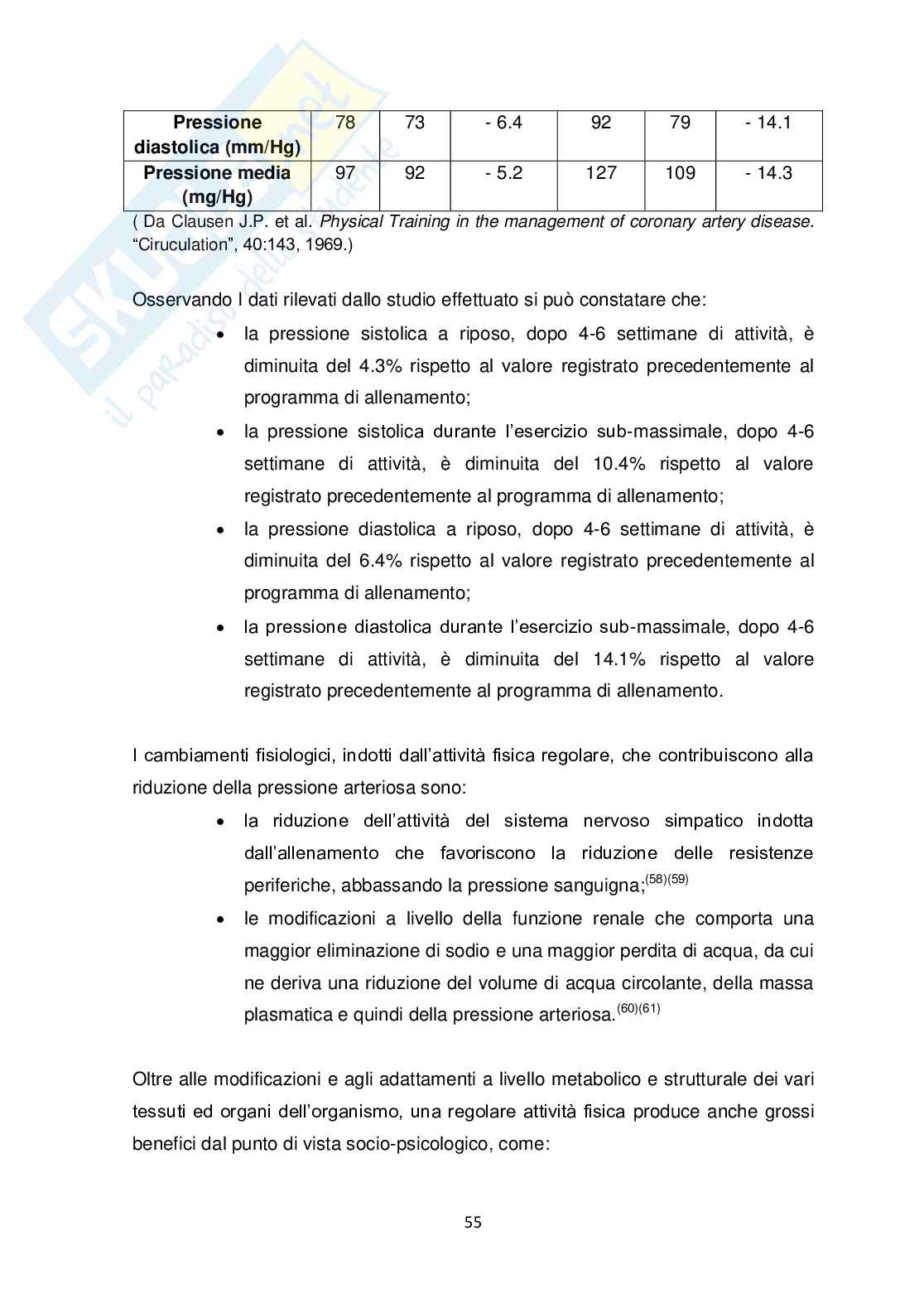 Effetti dell'attività fisica nei soggetti con sindrome metabolica Pag. 56