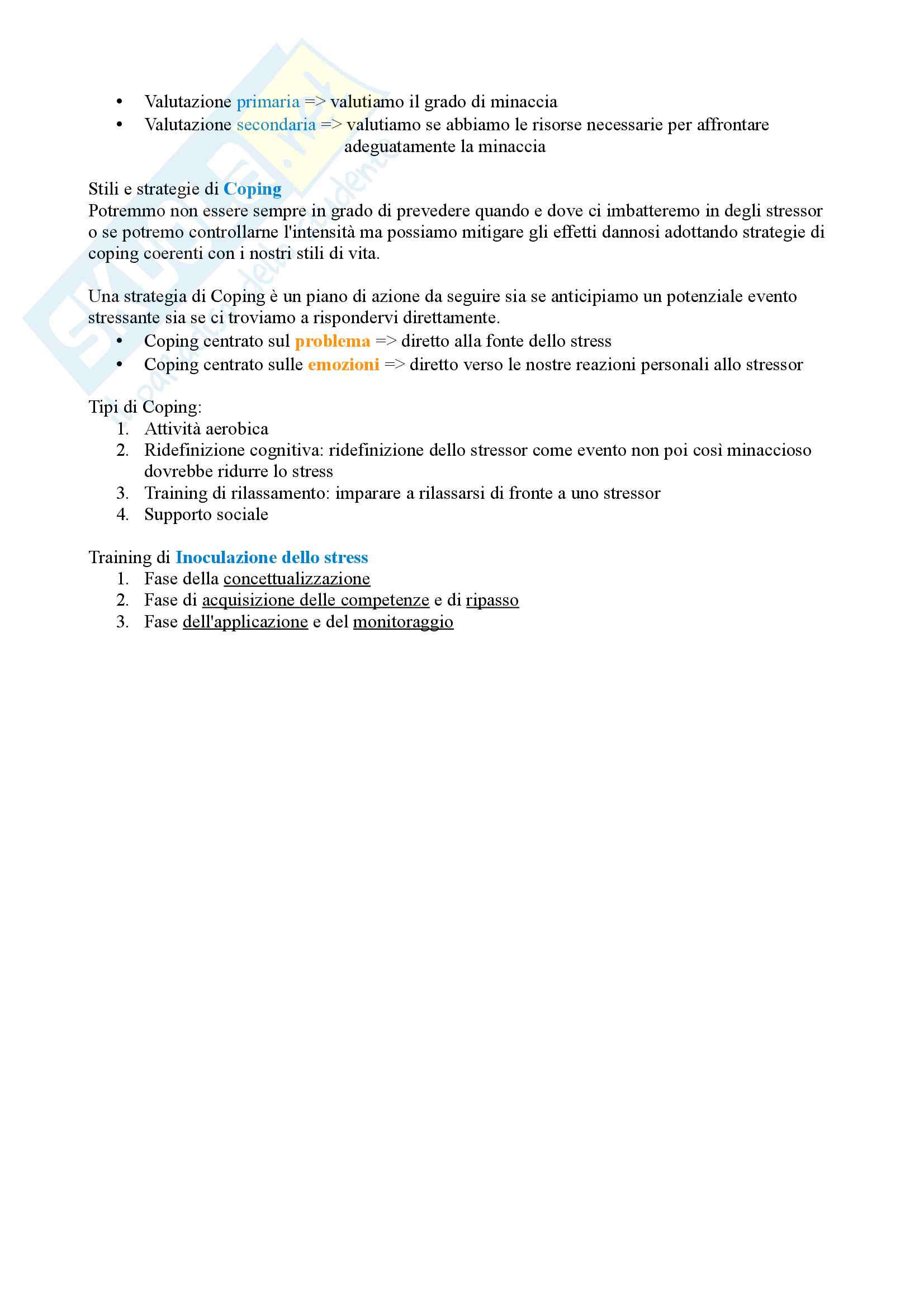 Psicologia dei processi cognitivi: attenzione e coscienza, intelligenza, lingue linguaggio e comunicazione, il pensiero e la soluzione dei problemi, stile di vita stress e salute Pag. 11