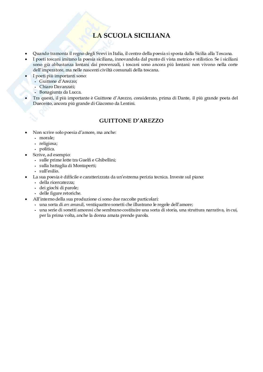 Appunti del corso di Letteratura Italiana   Pag. 11