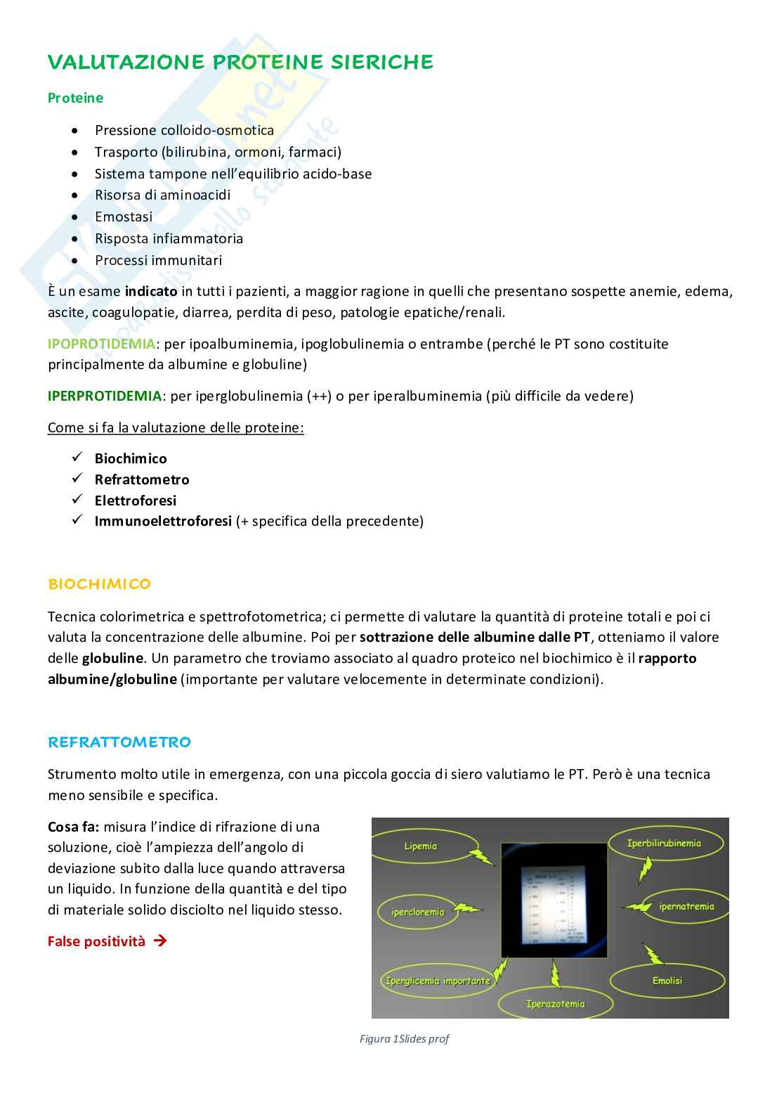 Valutazione delle proteine sieriche Pag. 1