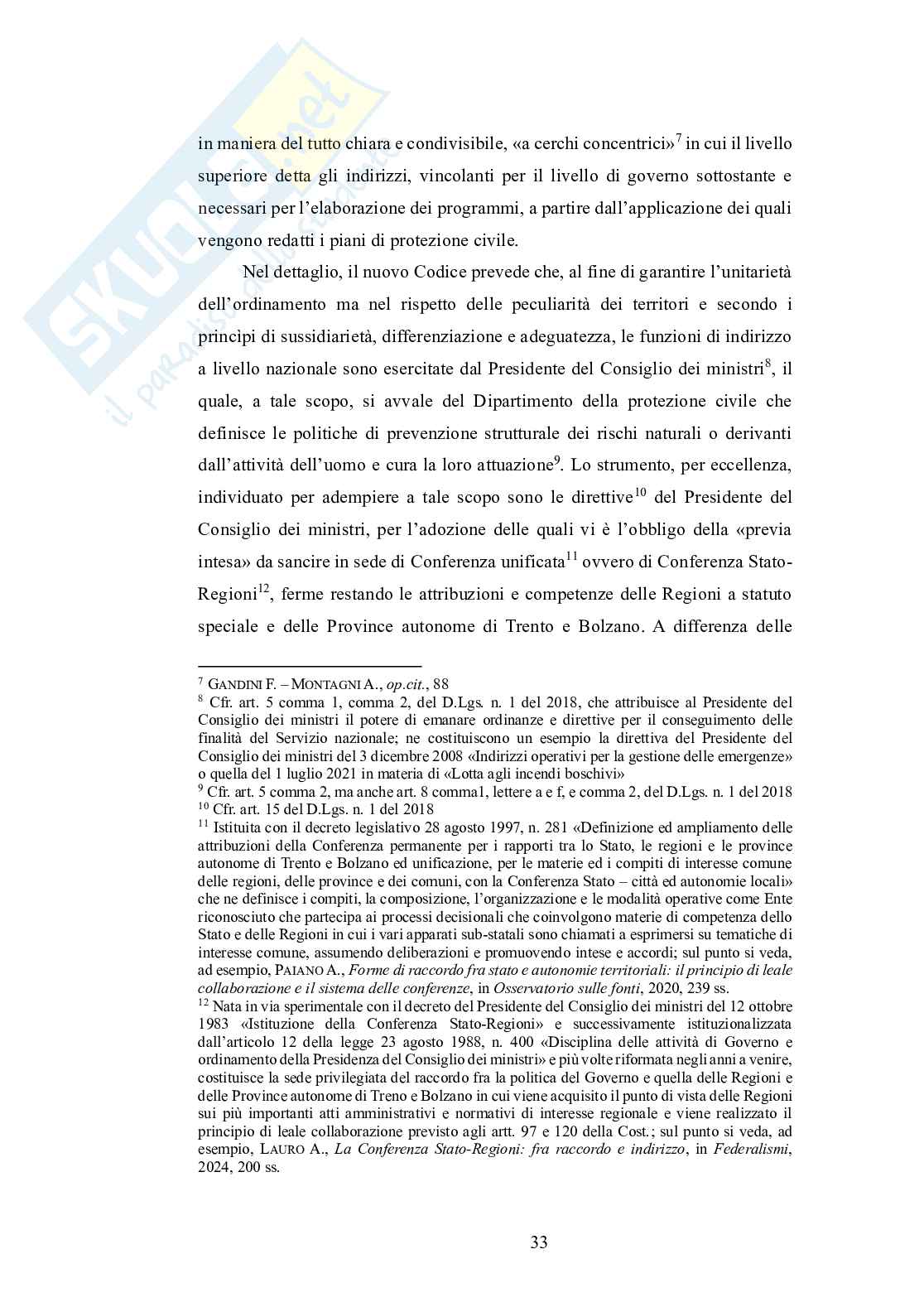 Disciplina emergenziale della Protezione Civile nel riparto costituzionale delle competenze Pag. 36