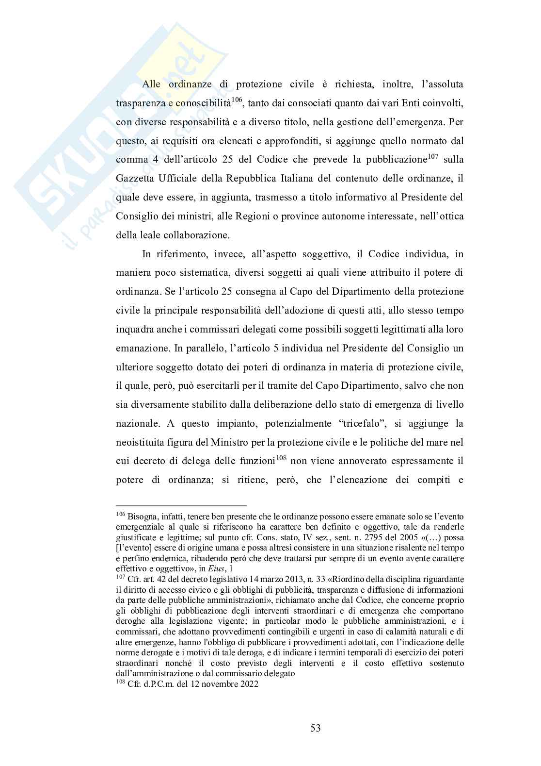 Disciplina emergenziale della Protezione Civile nel riparto costituzionale delle competenze Pag. 56