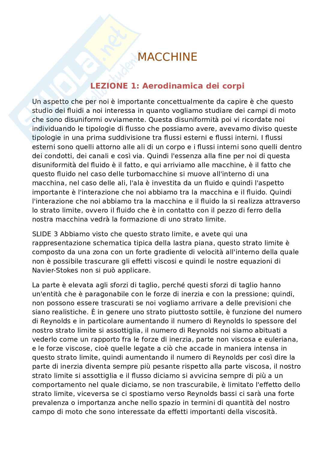 Fluidodinamiche e macchine Pag. 1