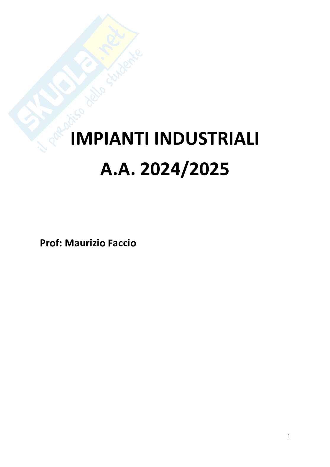 Impianti industriali Pag. 1