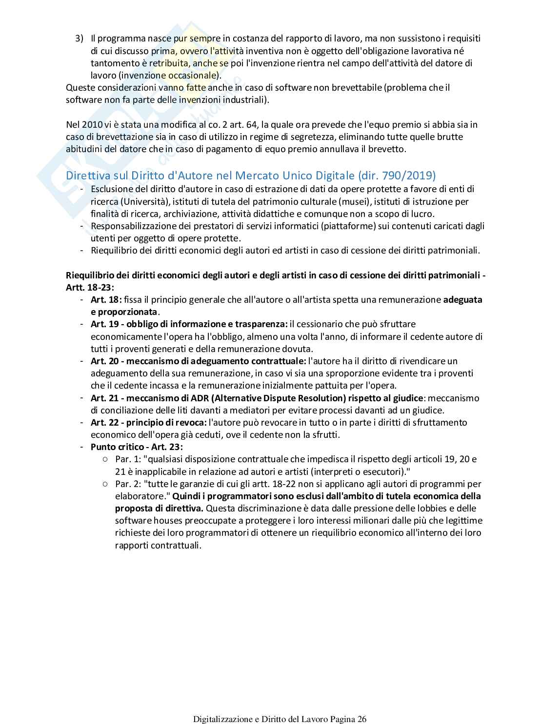 Digitalizzazione e Diritto del lavoro Pag. 26