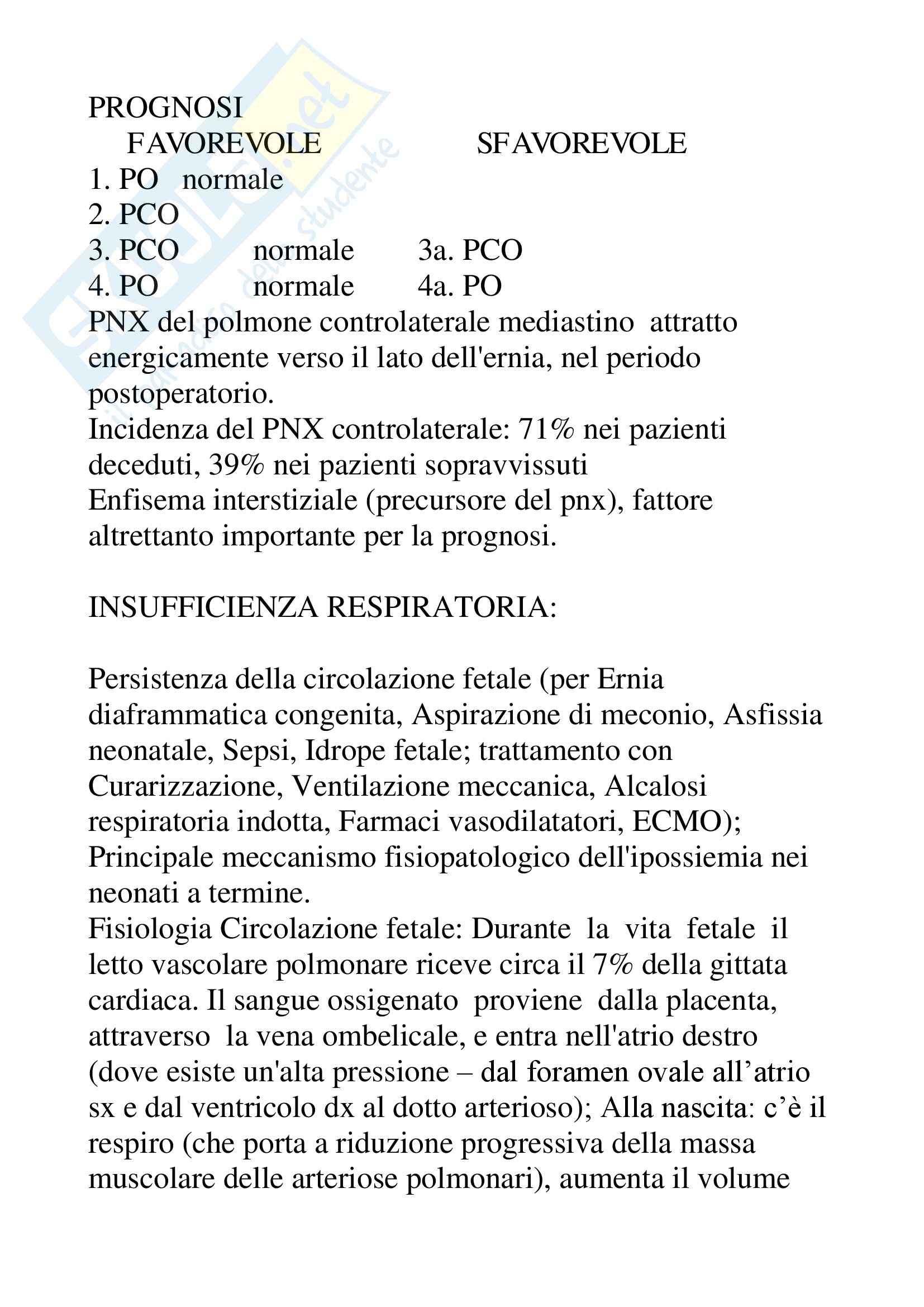 Pediatria - ernia diaframmatica Pag. 6