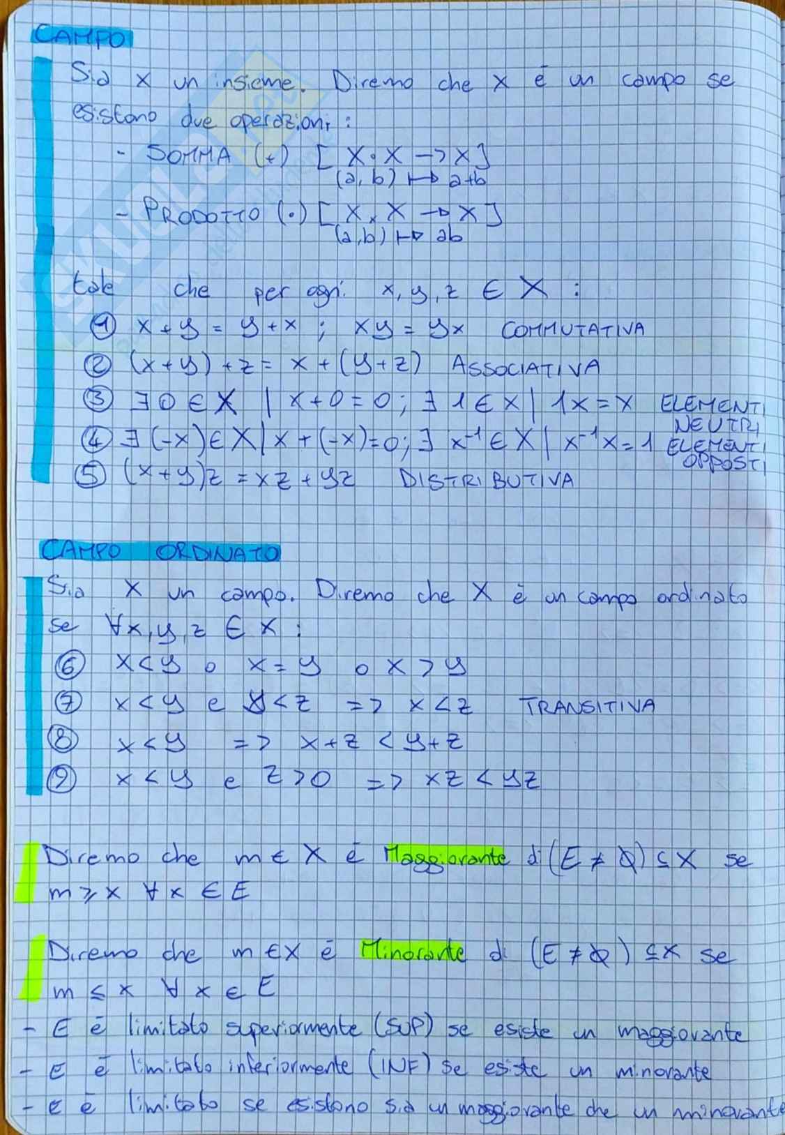 Appunti completi esame Analisi 1, prof. Catino Giovanni, libro consigliato "Analisi Matematica 1", Bramanti, Pagani, Salsa Pag. 2
