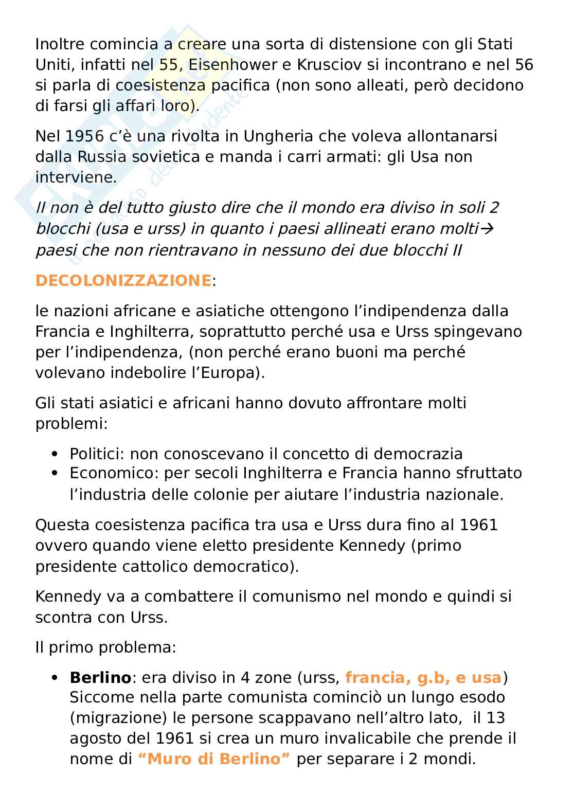 Storia contemporanea - il '900 Pag. 36