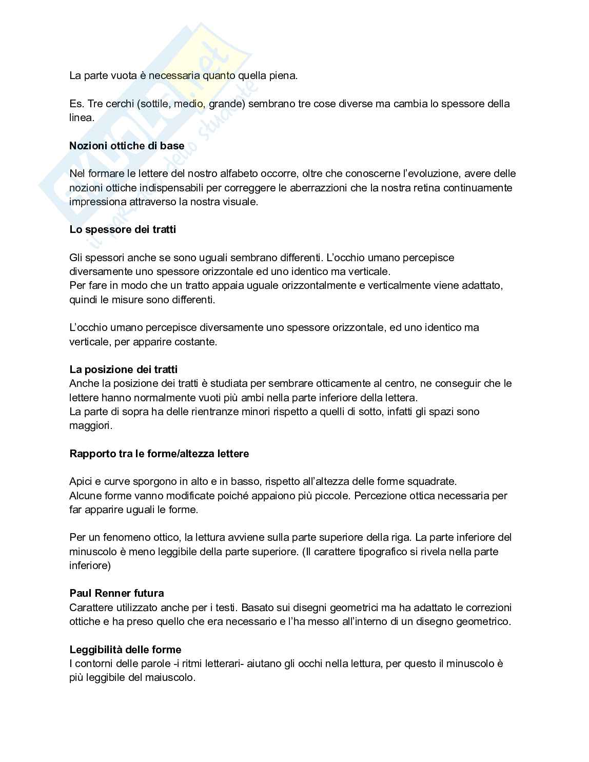 Riassunto esame Lettering, Prof. Tuccillo Paola, libro consigliato Il dettaglio in tipografia , Hochuli Pag. 6