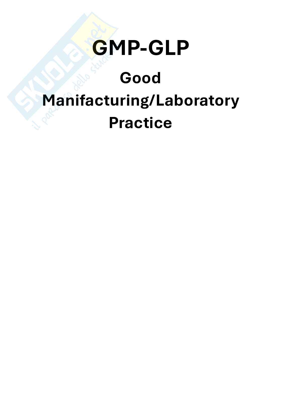Good Manufacturing Practice completo Pag. 1
