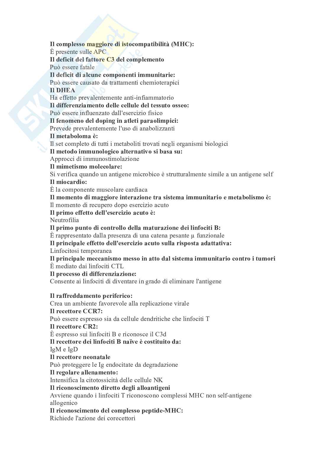 Sistema immunitario e la pratica sportiva Pag. 6