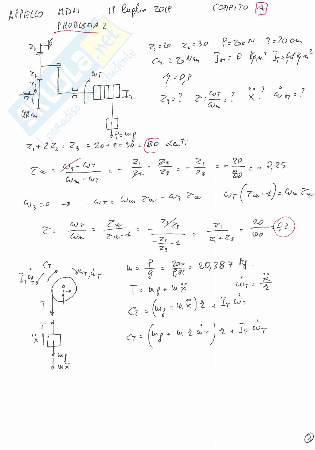 Temi d'esame svolti Meccanica delle macchine Pag. 16
