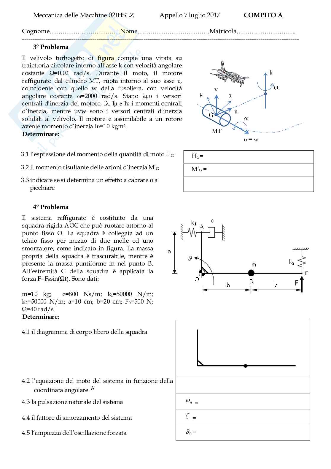 Temi d'esame svolti Meccanica delle macchine Pag. 2