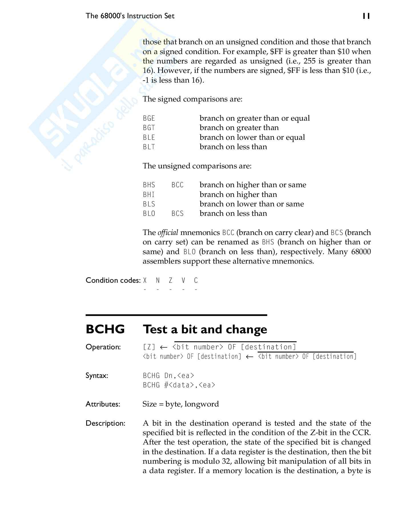 Motorola 68000 - Instruction set Pag. 11