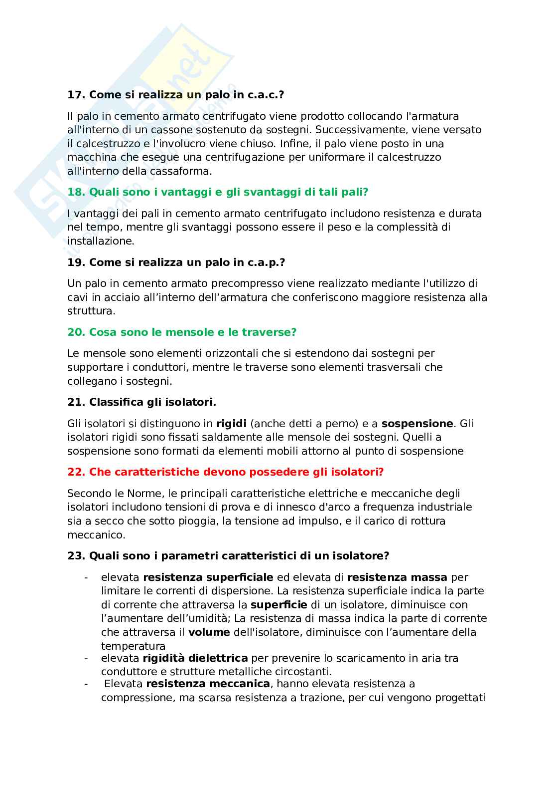 Componenti per i sistemi elettroenergetici - risposta domande Pag. 21