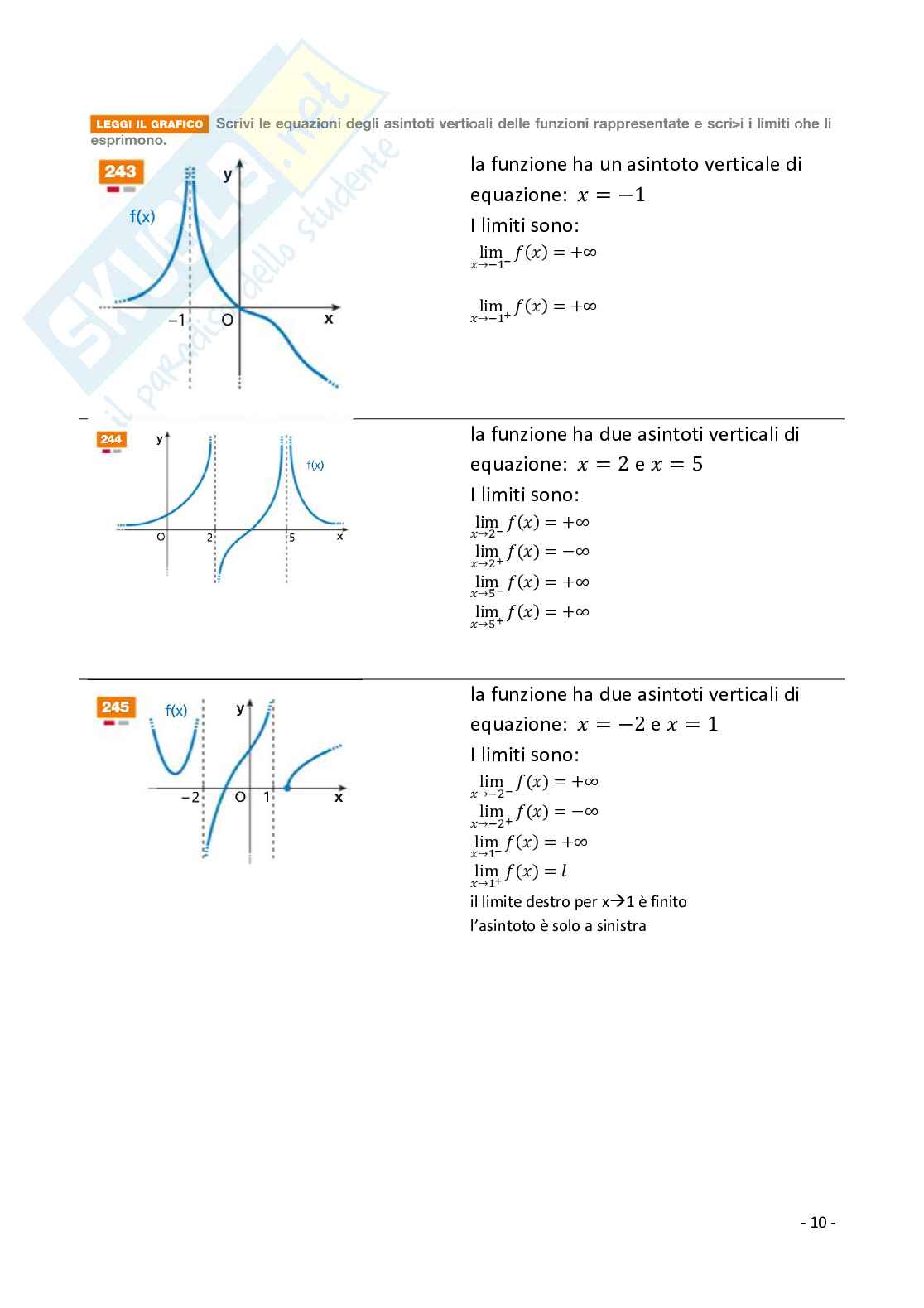 Analisi matematica, Limiti prime nozioni, esercizi svolti Pag. 11