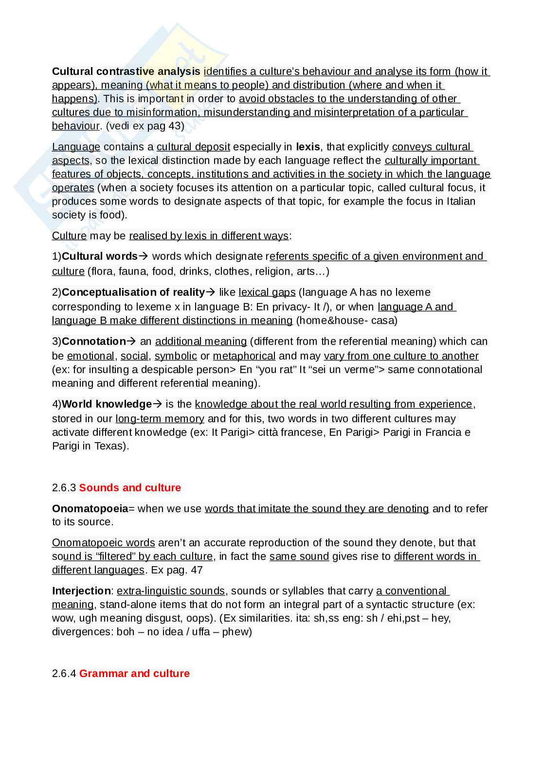 Riassunto esame Lingua e traduzione inglese, Prof. Pettini Silvia, libro consigliato Linking Worlds. Comparing english and italian, Laviosa Pag. 6