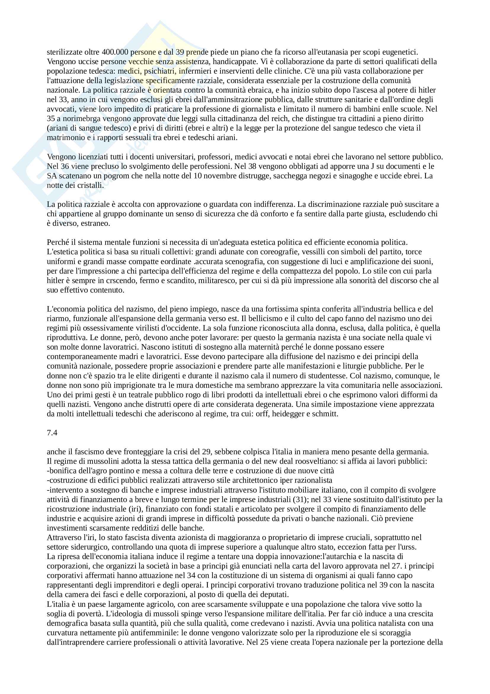Riassunto esame Storia Contemporanea, prof. Malatesta, libro consigliato L'Età Contemporanea dalla Grande Guerra a Oggi, Banti Pag. 41