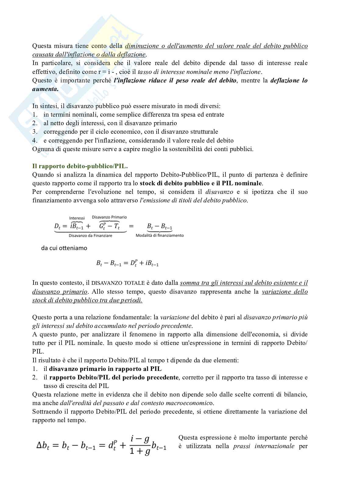 Disavanzo e sostenibilità del debito  Pag. 2