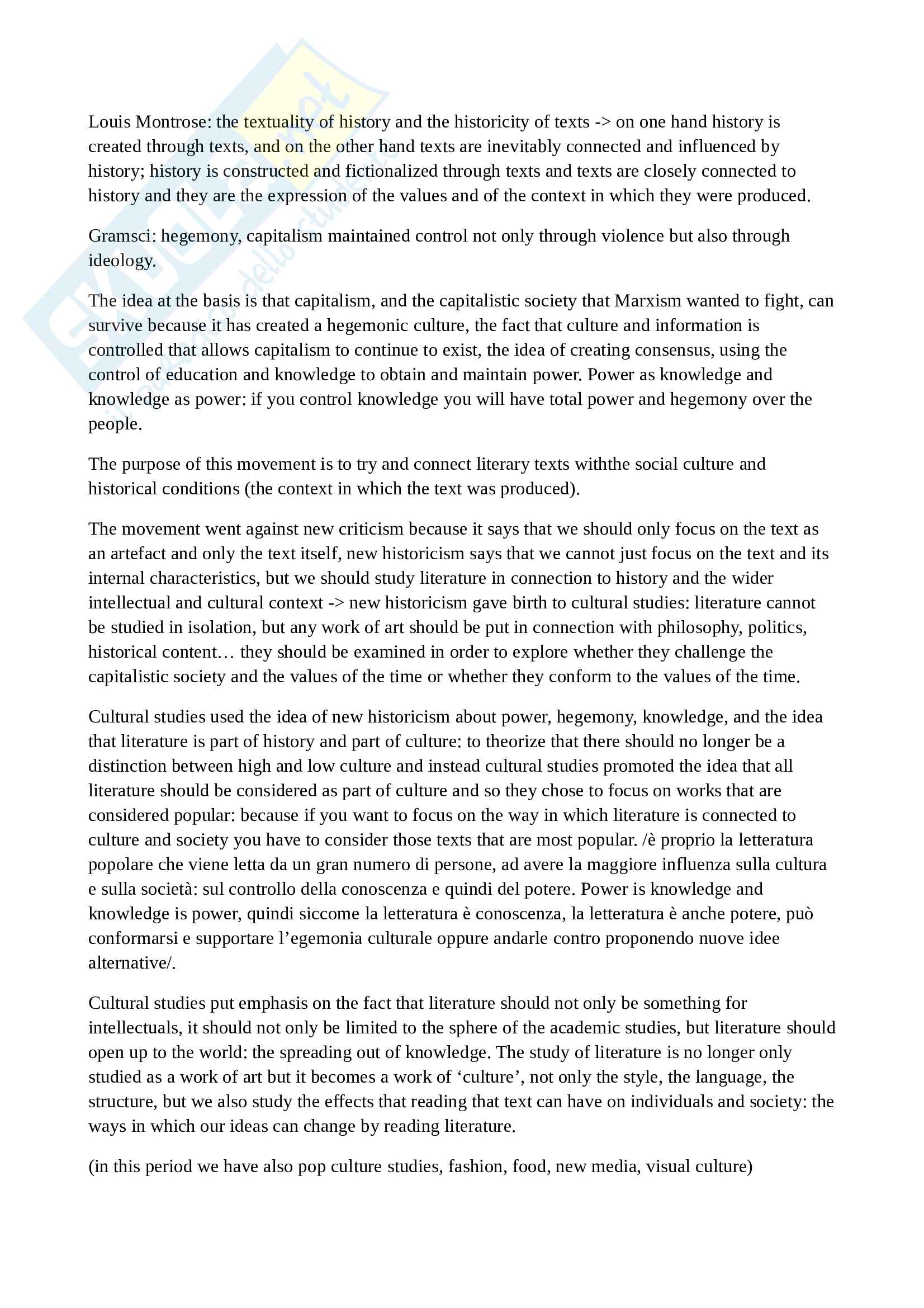 Appunti di English literature and culture 1 Pag. 6