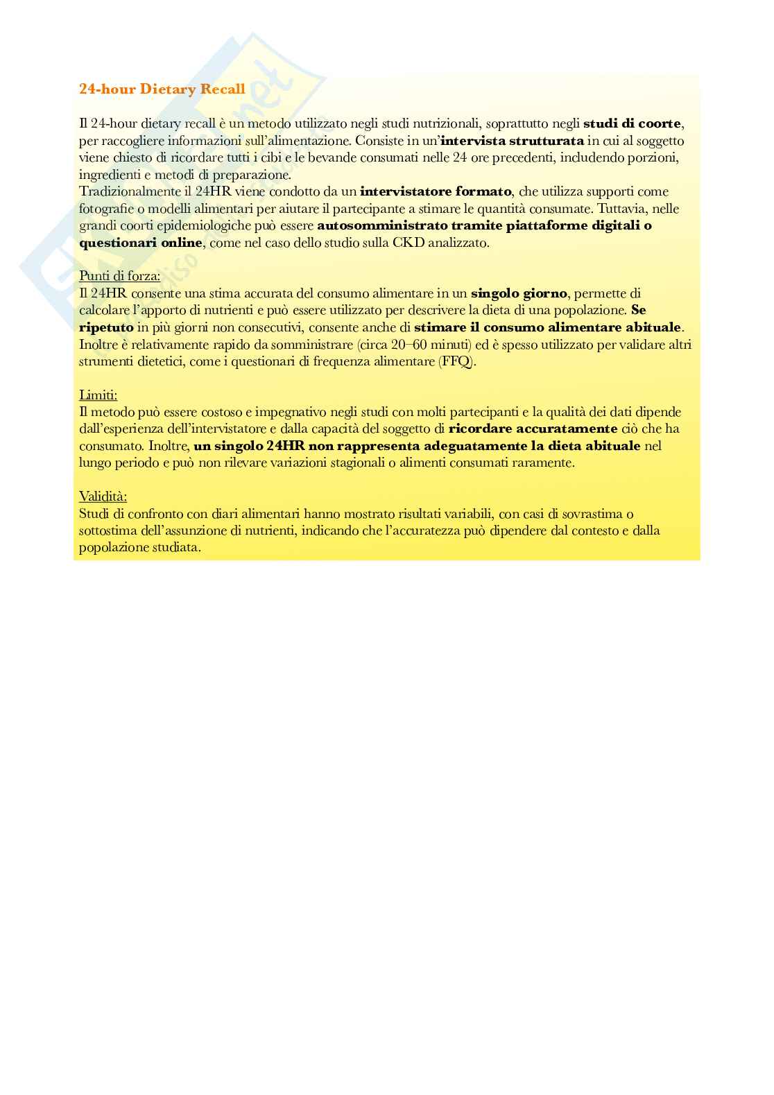 Tesina di Epidemiologia nutrizionale e statistica medica Pag. 16