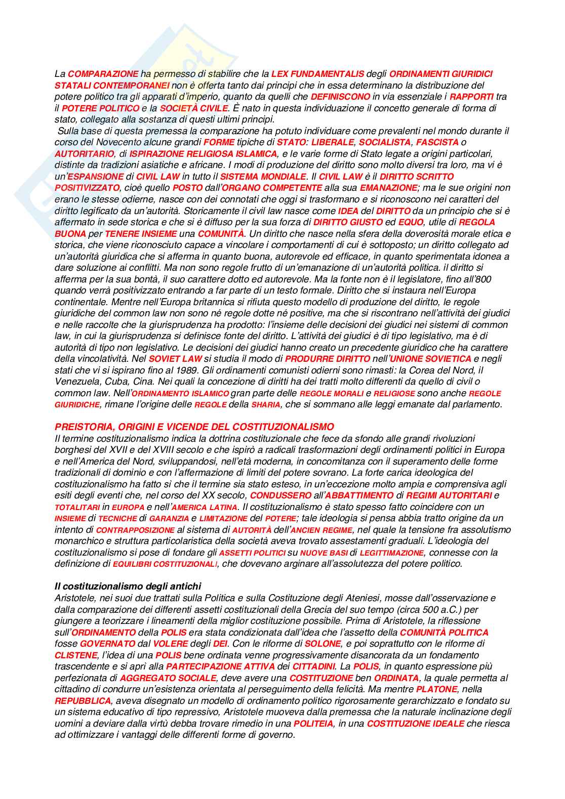 Riassunto esame Diritto pubblico comparato, Prof. Guidi Guido, libro consigliato Diritto costituzionale comparato tomo II, Giovine, Ferrari, Carrozza Pag. 2