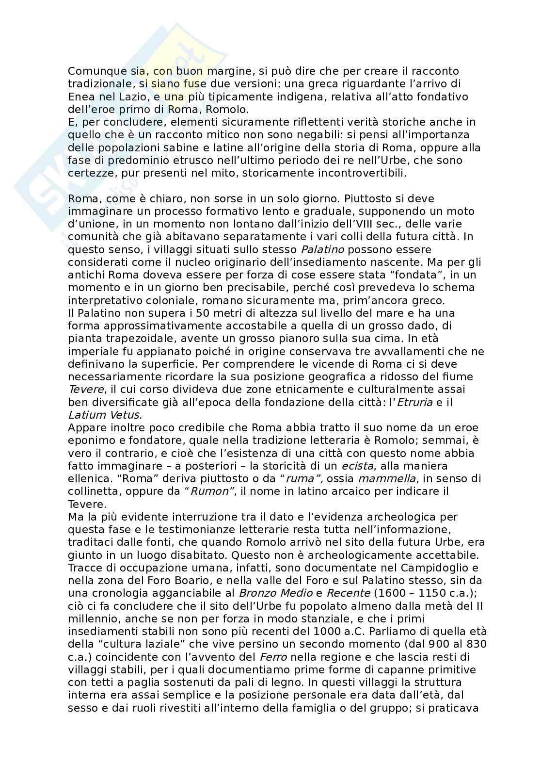 Riassunto esame Storia romana, Prof. Tantillo Ignazio, libro consigliato Storia romana, Geraci, Marcone Pag. 6