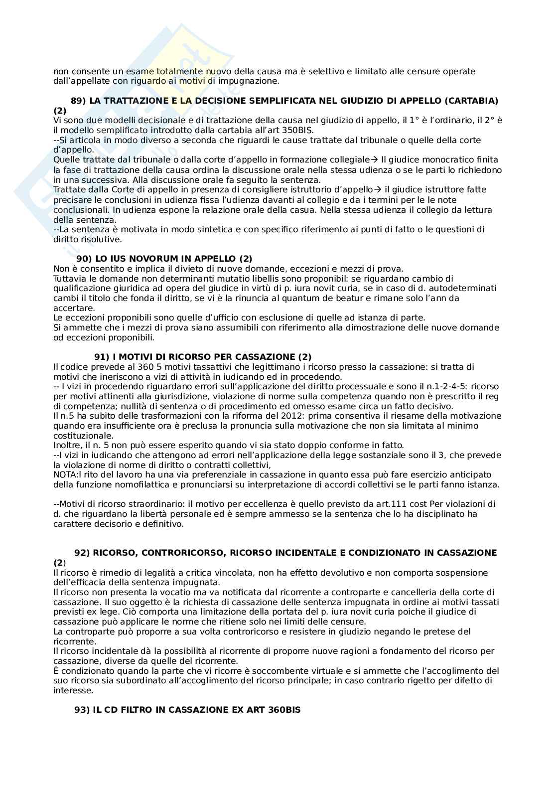 Domande d'esame Diritto processuale civile I Pag. 21