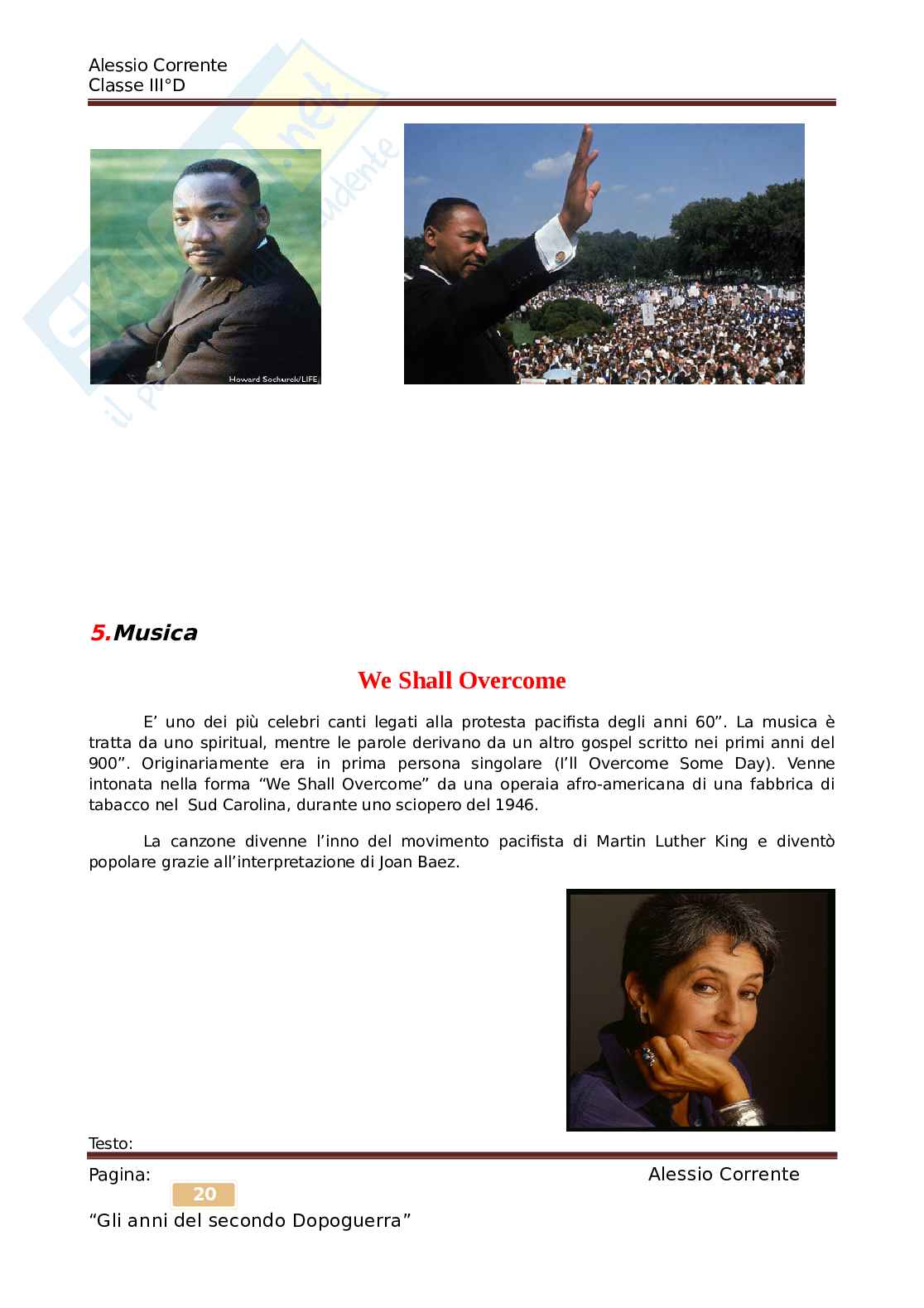 Gli anni del secondo Dopoguerra - Tesina per Scuola Media Pag. 11
