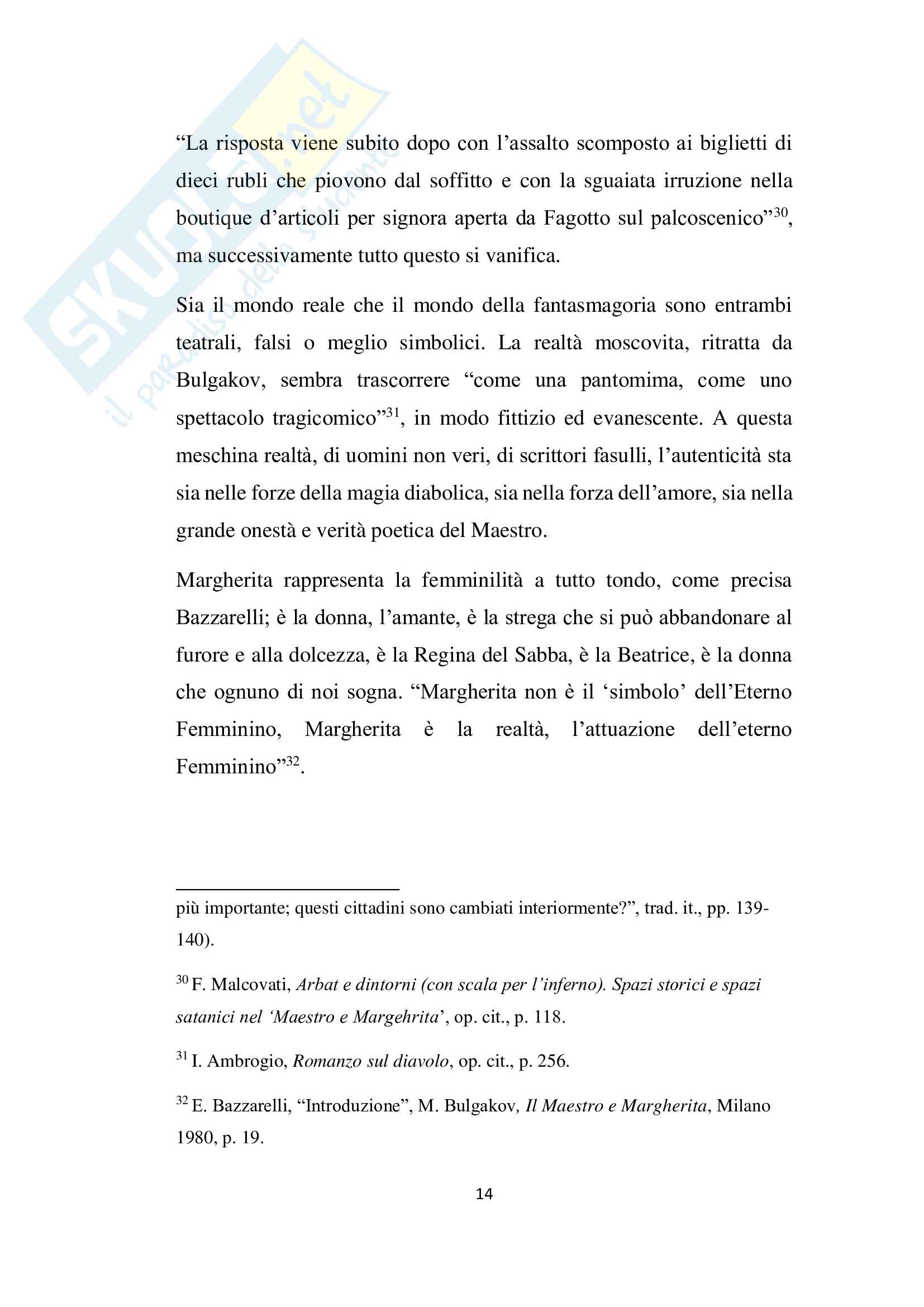 Bussare alla porta del diavolo. L’enigma demoniaco ne Il maestro e Margherita (M. Bulgakov) - Tesi letteratura Russa Pag. 16