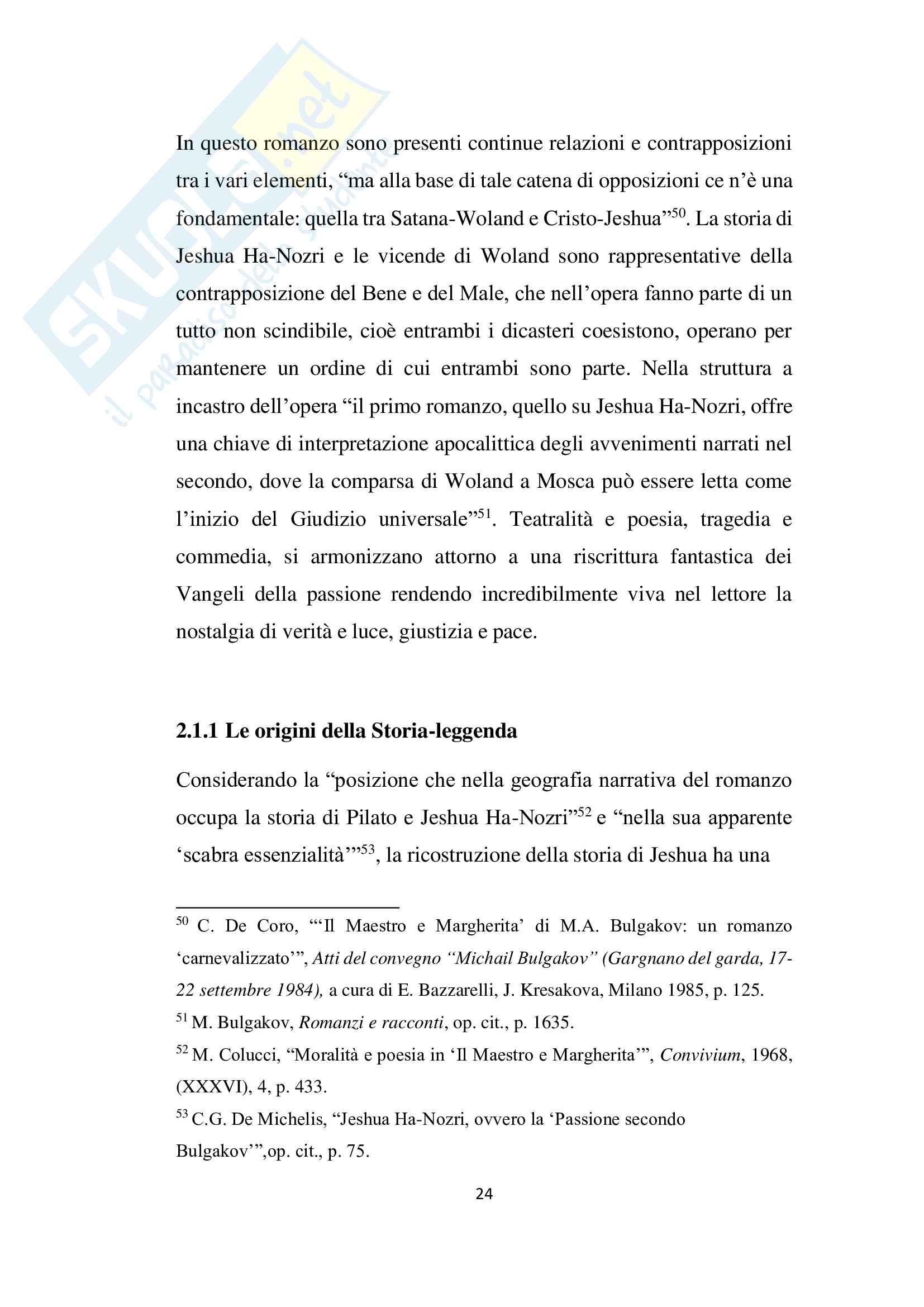 Bussare alla porta del diavolo. L’enigma demoniaco ne Il maestro e Margherita (M. Bulgakov) - Tesi letteratura Russa Pag. 26