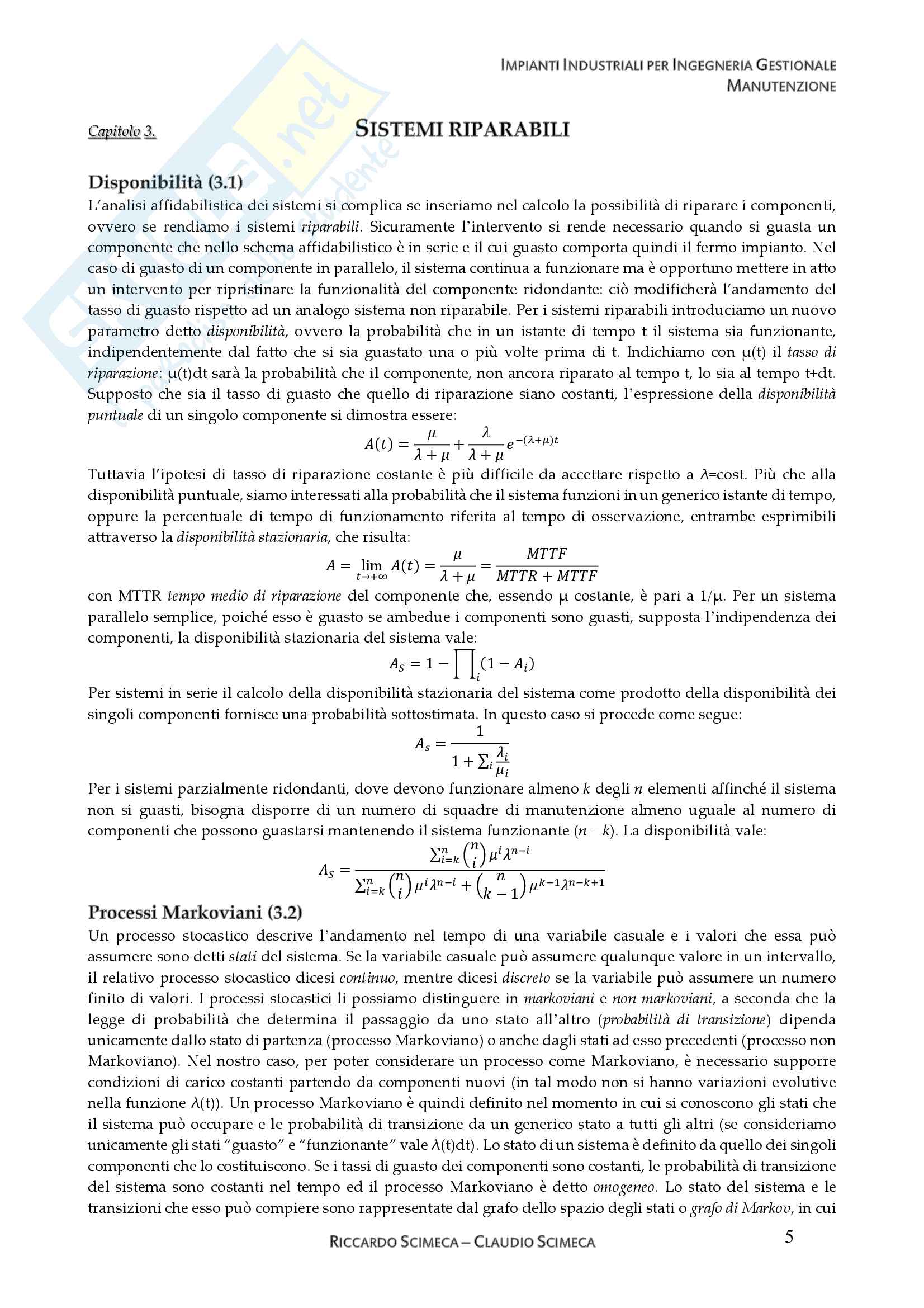 Impianti industriali - Manutenzione Pag. 6