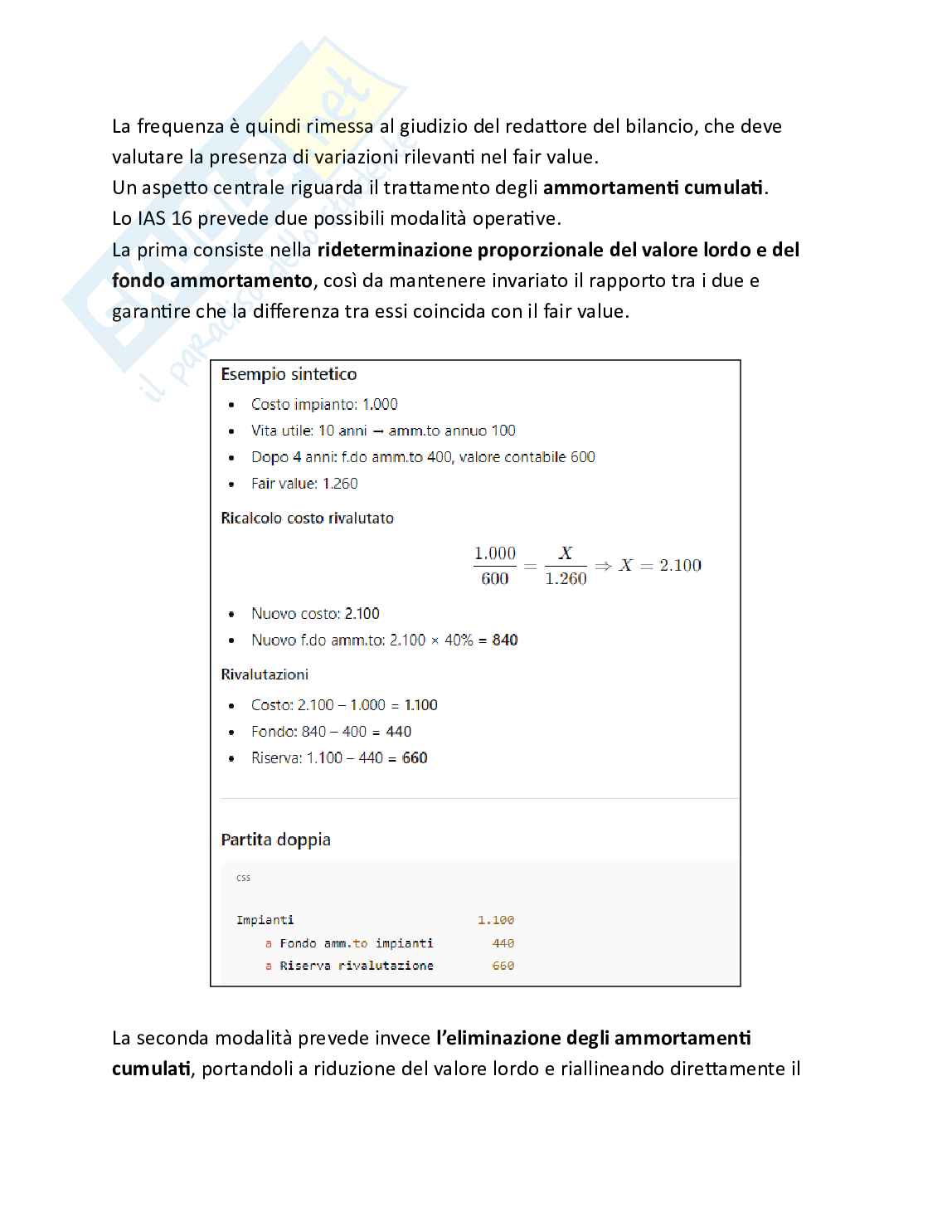 Contabilità e bilancio - Parte 6 - Le differenze tra sistemi contabili e lo IAS 16 Pag. 11