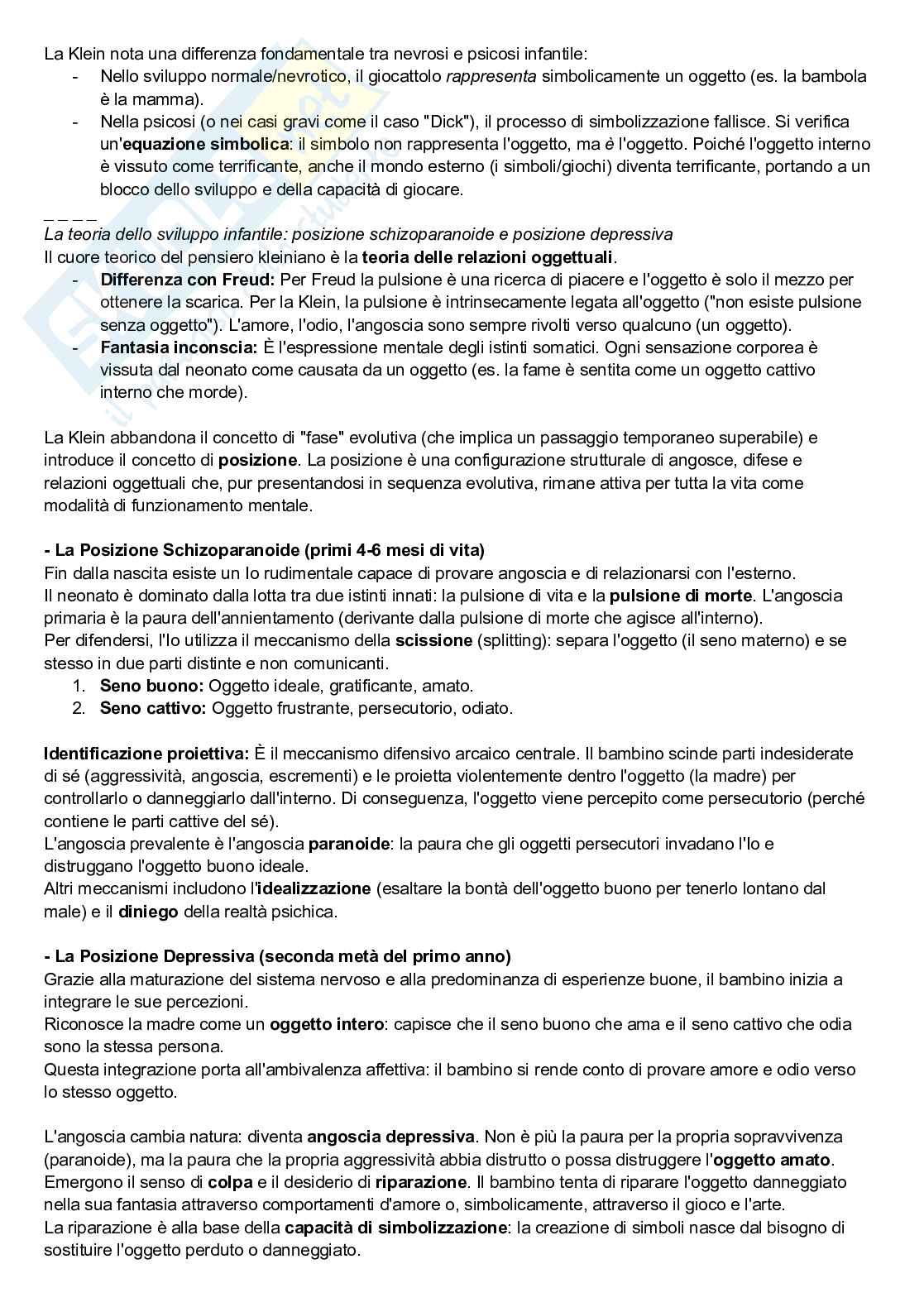 Riassunto esame Psicologia dinamica, Prof. Sideli Lucia, libro consigliato Psicologia dinamica, De Coro, A. & Ortu  Pag. 21