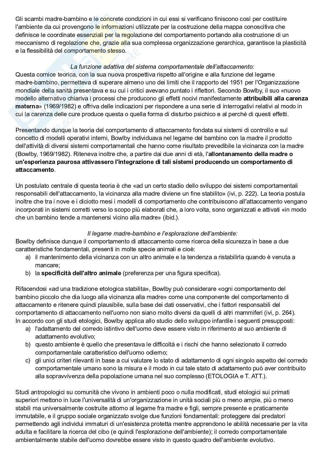 Riassunto esame Psicologia dinamica, Prof. Sideli Lucia, libro consigliato Psicologia dinamica, De Coro, A. & Ortu  Pag. 41
