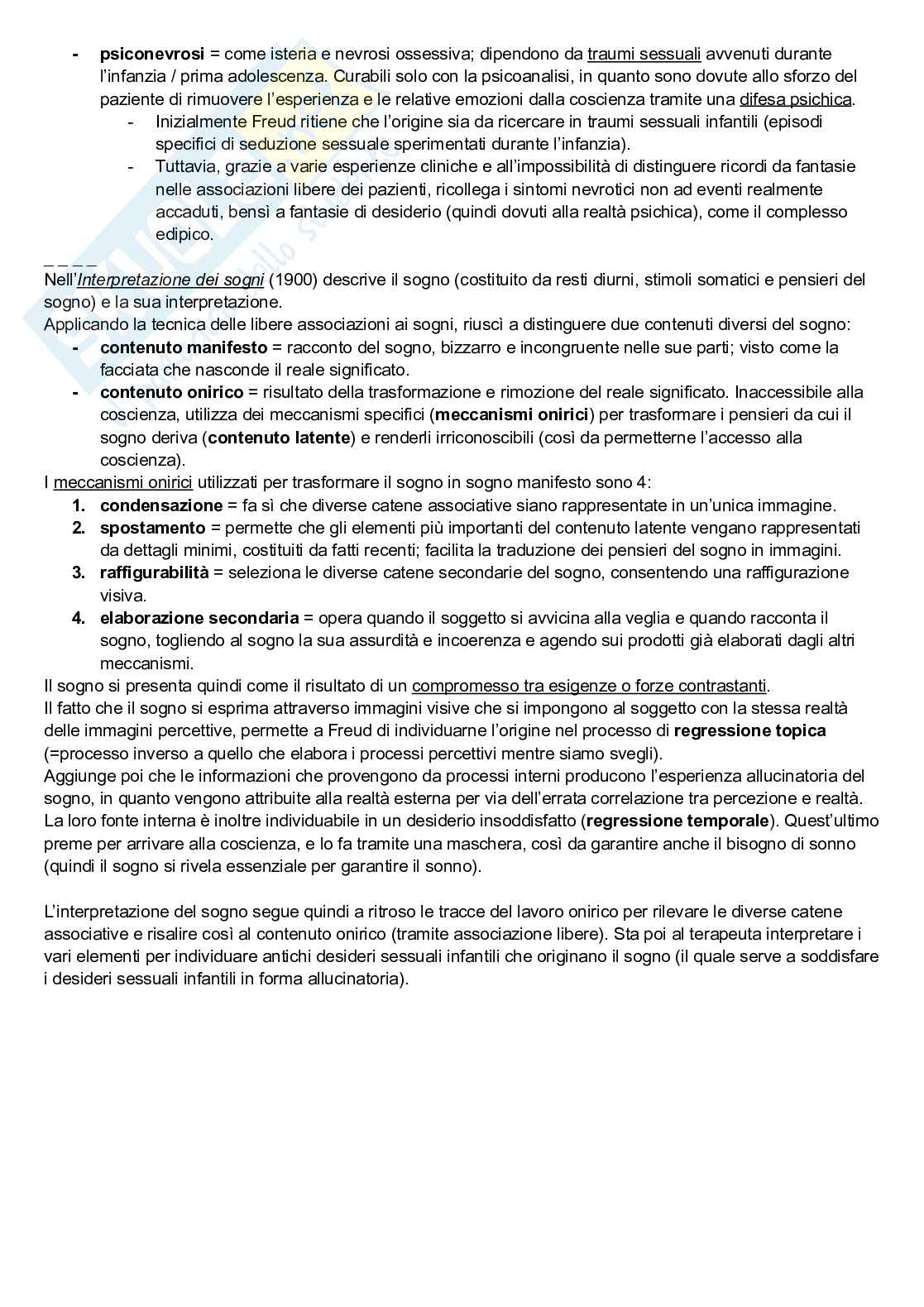 Riassunto esame Psicologia dinamica, Prof. Sideli Lucia, libro consigliato Psicologia dinamica, De Coro, A. & Ortu  Pag. 6