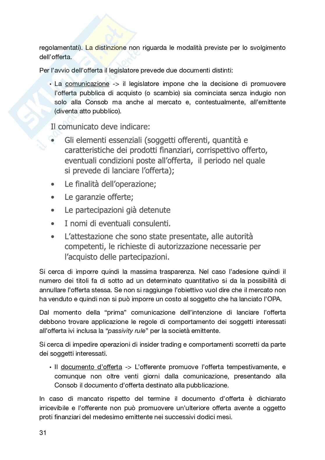 Appunti lezioni di economia del mercato mobiliare Pag. 31