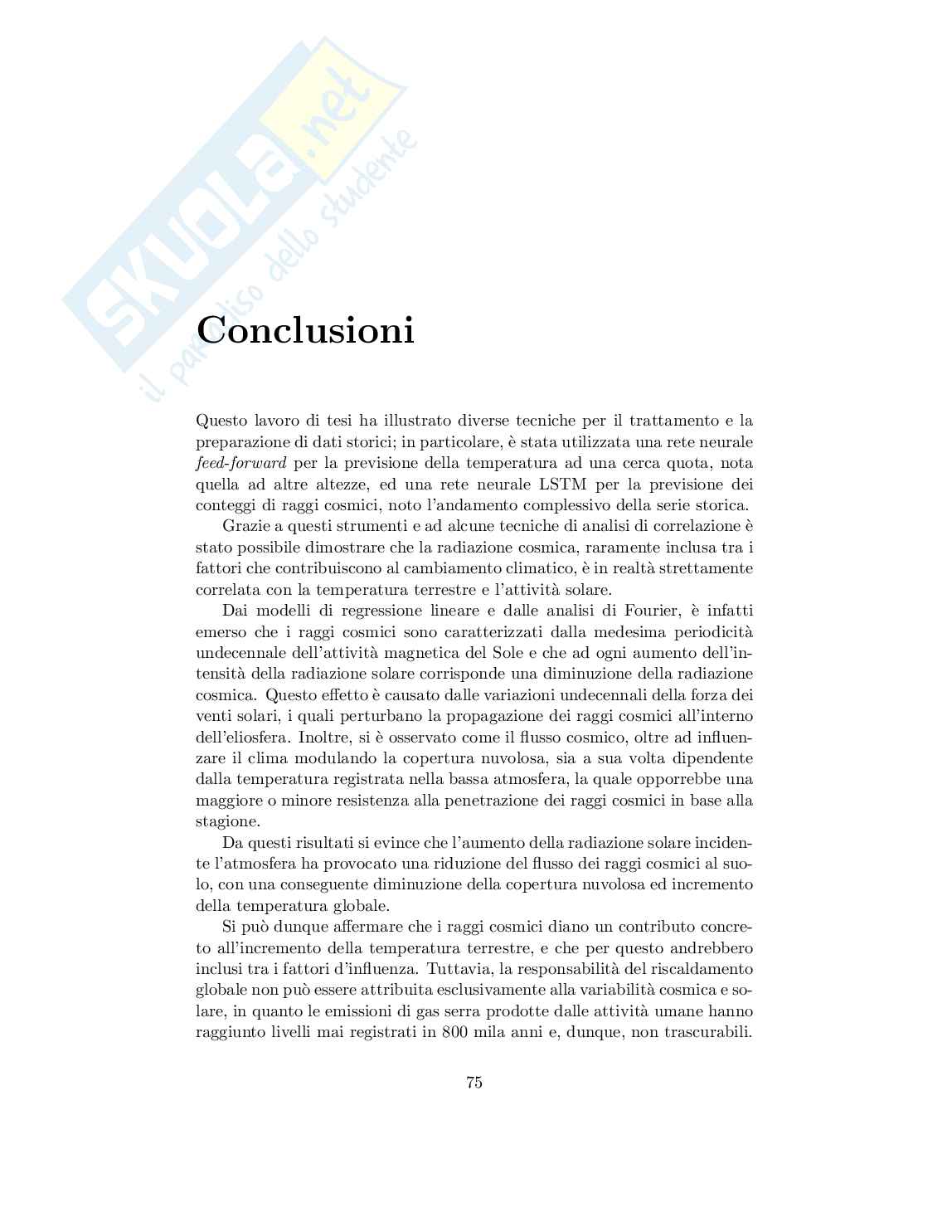 Studio della dipendenza dei raggi cosmici dai parametri atmosferici mediante l'utilizzo di reti neurali, Tesi Pag. 86