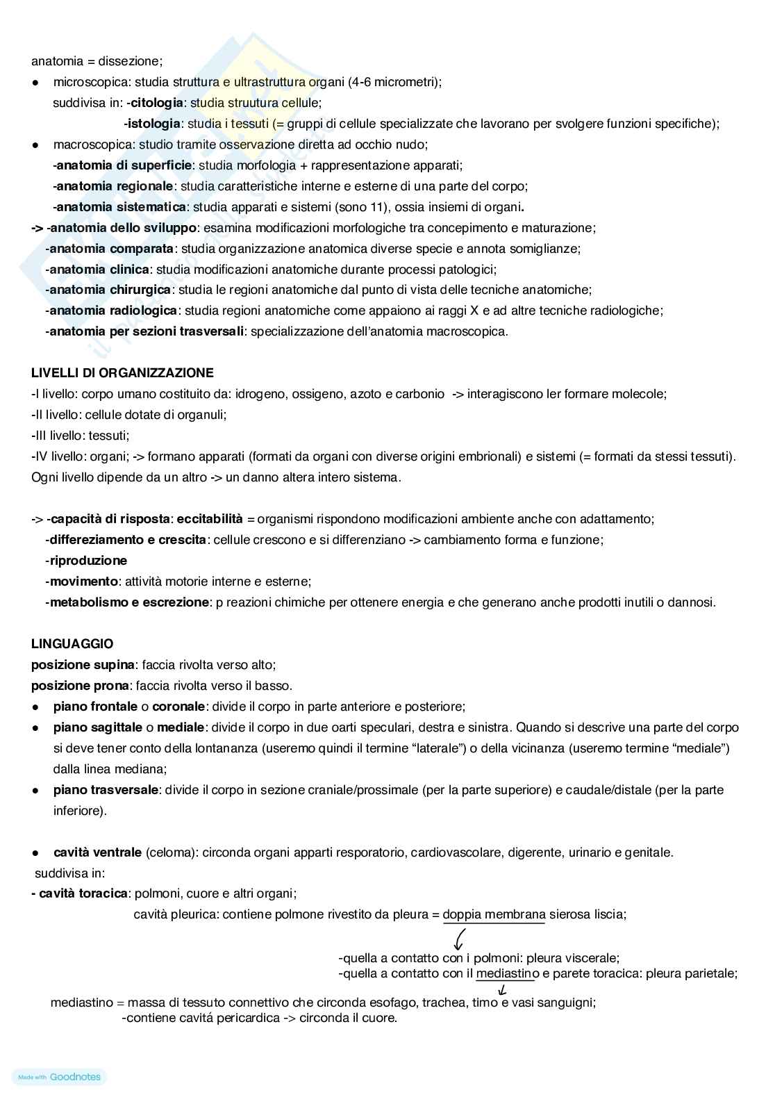 Anatomia umana Pag. 1