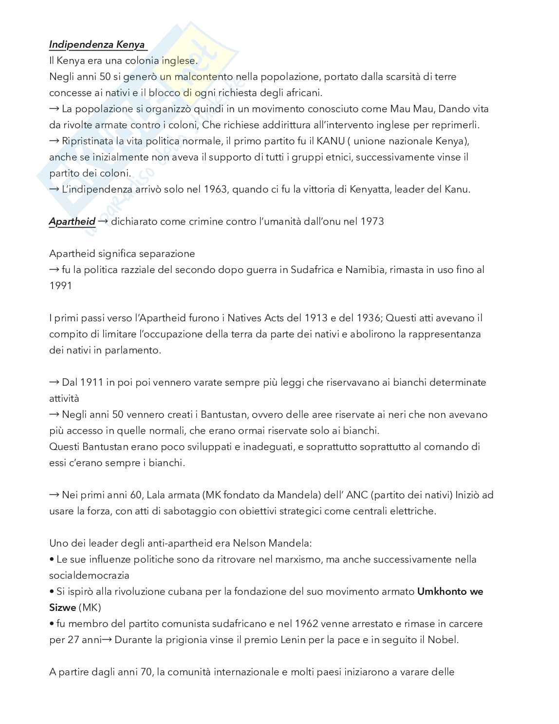 Domande aperte Storia e Istituzioni dell'Africa Pag. 2