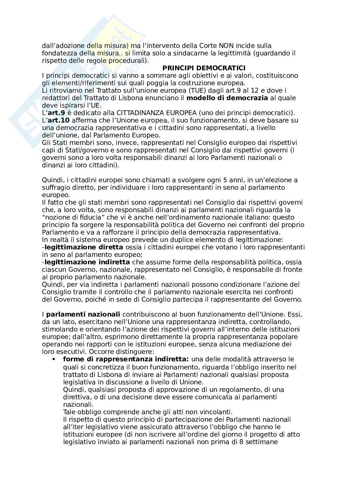 Riassunto esame Diritto dell'unione europea, Prof. Carta Mario, libro consigliato Diritto dell'Unione Europea, Villani Pag. 11