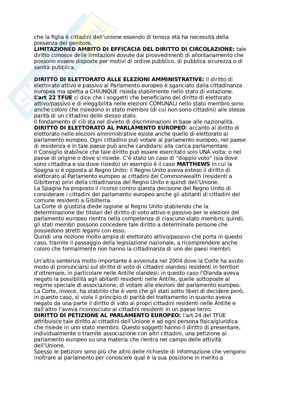 Riassunto esame Diritto dell'unione europea, Prof. Carta Mario, libro consigliato Diritto dell'Unione Europea, Villani Pag. 16