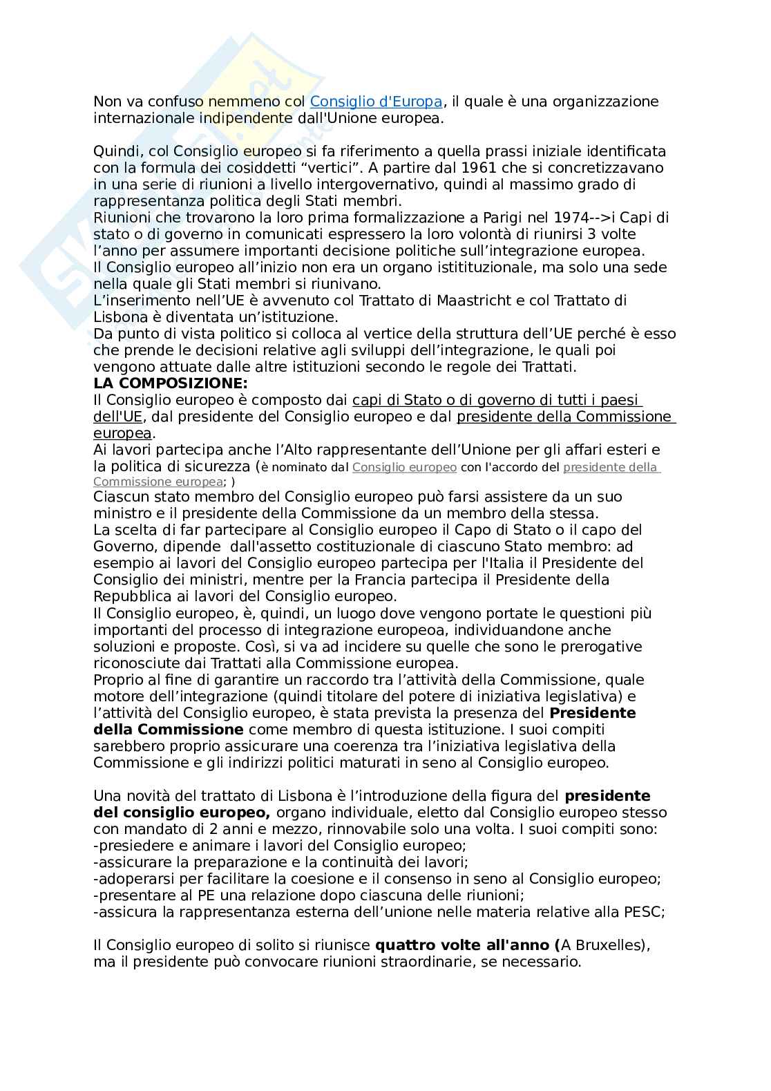 Riassunto esame Diritto dell'unione europea, Prof. Carta Mario, libro consigliato Diritto dell'Unione Europea, Villani Pag. 26